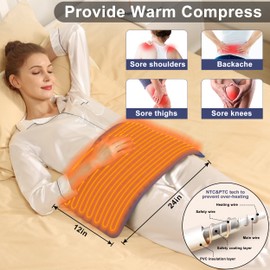 Heating Pad Electric Heat Pad, Hot Heated Pad,Moist Heat Heating Pad Moist and Dry Heat,Multiple Temp and Timer Settings
