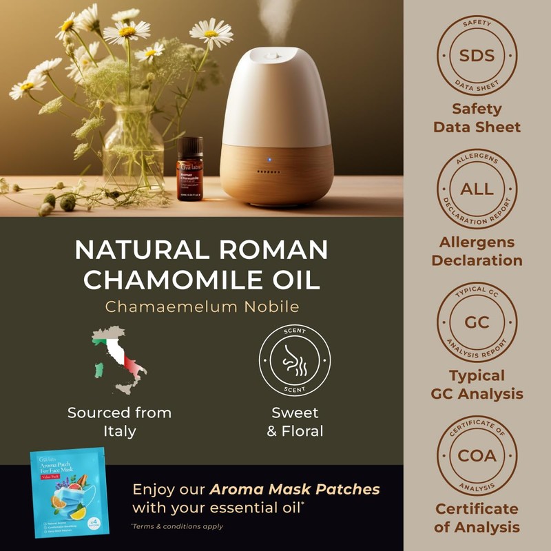 Gya Labs Valerian Essential Oil Diffuser (0.17 fl oz) &