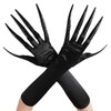 Long Finger Claw with Black Gloves for Women Scary Vampire
