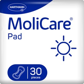 MoliCare Pad Day - Anatomically Shaped Incontinence Pads for Light Bladder Weakness, for Women and Men, Pack of 30