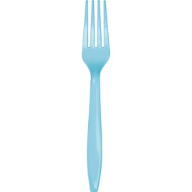 Trendware Pastel Blue Plastic Forks, 72 Count
