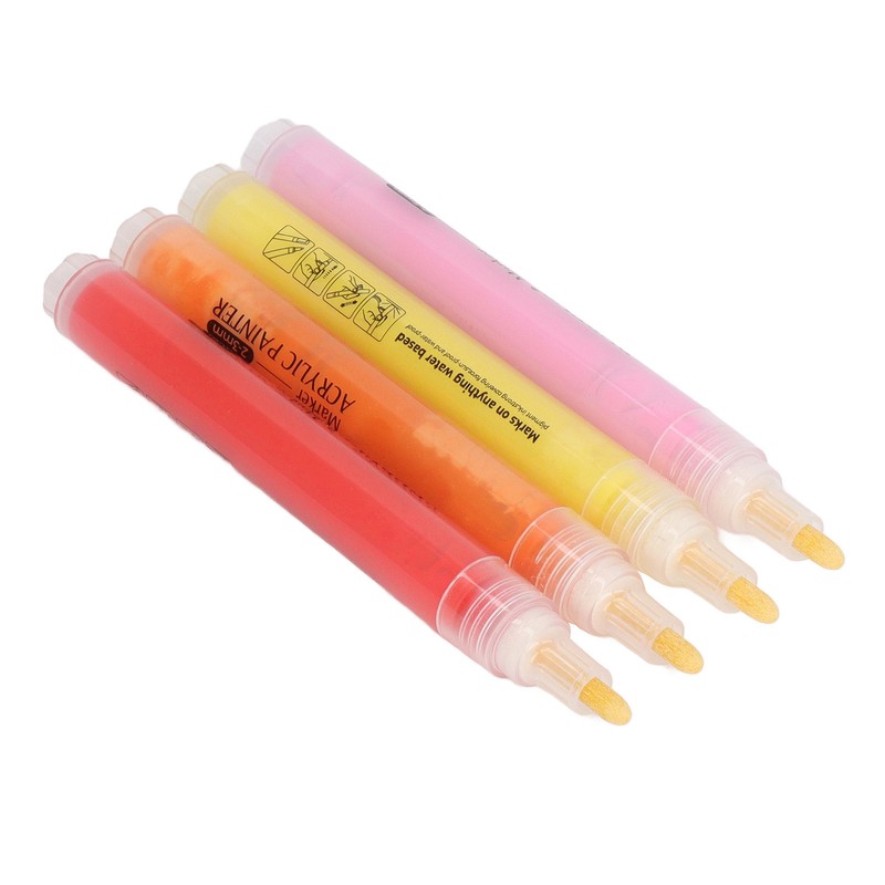 12 Pcs Acrylic Paint Markers 12 Colors 3.0mm Waterproof DIY