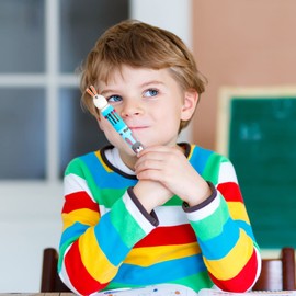 Marspark 12 Pcs Easter Bunny Pens 10 in 1 Cute Rabbit Back to School Gift Kawaii Cartoon Shuttle Ballpoint Retractable Multicolor Pen 0.5 mm for Kids Students Gift Office Supplies