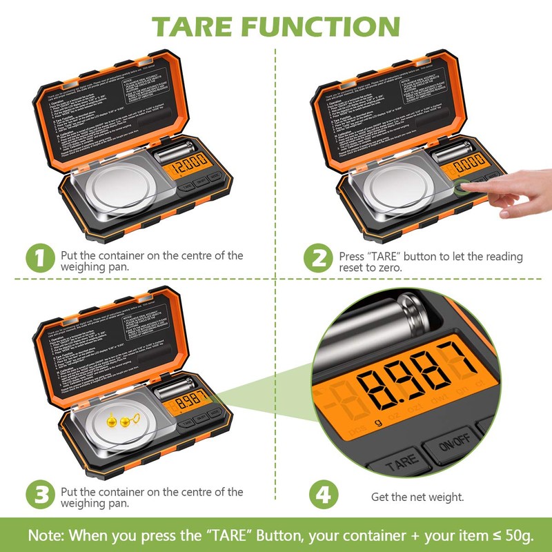 [New Version] KeeKit Digital Pocket Scale, 50g 0.001g Professional Milligram