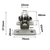 Heyous Bearing Four Hole Pulley Stainless Steel Roller Track Fixed