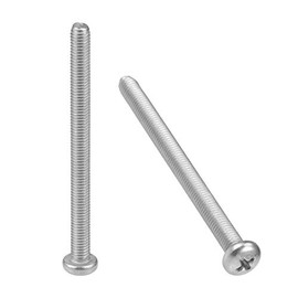 sourcing map M5 x 65mm Machine Screws Phillips Cross Pan Head Screw 304 Stainless Steel Fasteners Bolts 20Pcs