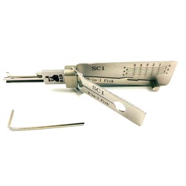 SC1 LiShi Tools 2 in 1 Lock Pick Tools for Door Lock Professional Locksmith SC1 LiShi Decord and Pick Set