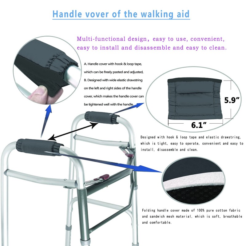 Walker Handle Cover Walker Hand Folding Rolling Walker Hand Grip