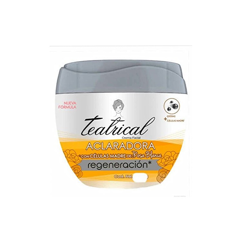 TEATRICAL - Crema aclarante. Con células madre de rosa blanca