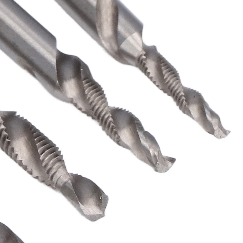 7Pcs/Set Spiral Combination Tap High Speed Steel 1/4in Hex Shank
