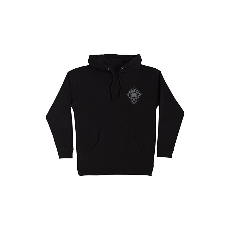 Creature Skateboards Hoody Bonehead Flame Pullover Black Size L
