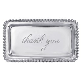 Mariposa Thank You Rectangular Aluminum Tray