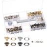 Kozelo 200 Sets Grommet Eyelets - [ 4mm x 7mm