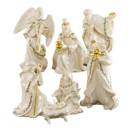 Lenox 806053 Holiday 7-Piece Mini Nativity Set, 4-Inch, 7 Count, Christmas Decor