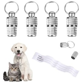 4 Stücke Haustier ID Tags, Adressanhänger für Hunde Katzen, Anhänger Haustier ID Adresse Tag, Wasserdicht, Halsband Anhänger für Katze und Hund, Verlust von Haustieren zu Verhindern