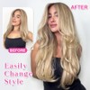 ALXNAN Clip in Hair Extensions, Hair Extensions Thick Long Stright