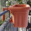 Apollo Exports International AP-30218TC 24" Adjustable Railing Planter, Terra Cotta