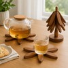 Wooden Trivet for Hot Pots & Bowls – Tree-Shaped Heat-Resistant