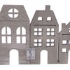 Decorative House Row Skyline Approx. 60 cm - Grey Wiped