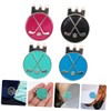 BESPORTBLE 5sets Sturdy Metal Golf Ball Marker Hat Clip Decorative