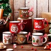 SiliFine 6 Pcs Christmas Mini Coffee Mugs Xmas Mini Coffee