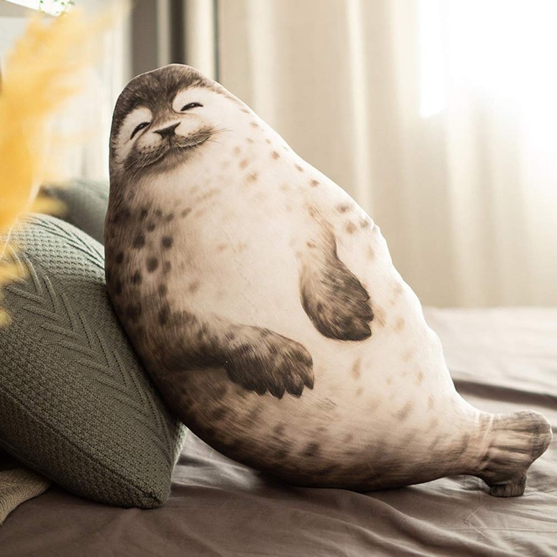 Aideal Seal Plush Pillow Stuffed Animals Toys Big Throw Pillow