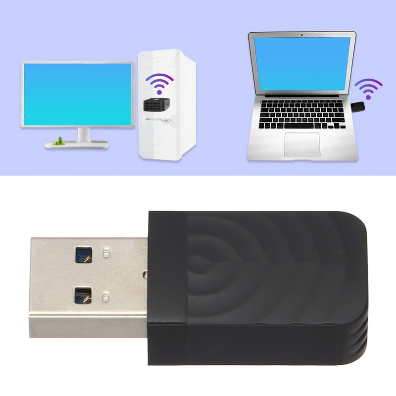 WiFi Adapter Wireless Dual Band 5.8G/2.4G 1300M Mini USB Network