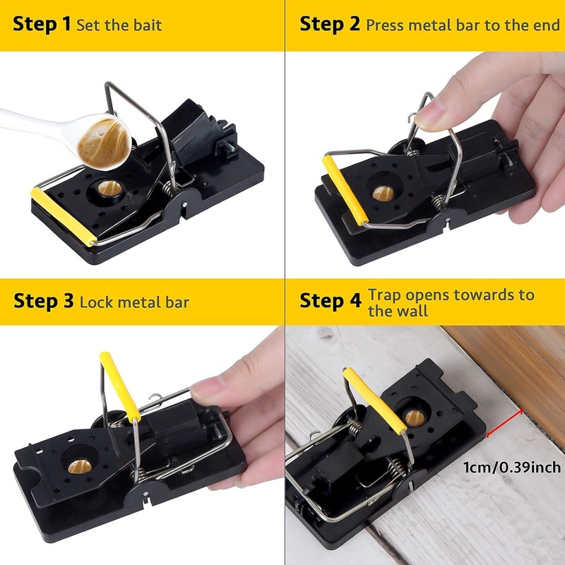 XARK Reusable Mouse Trap, 12 Pack Heavy Duty Reusable Snap