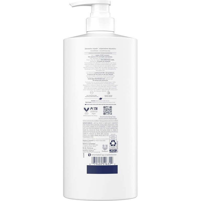 Dove Intensive Repair Shampoo for Damaged Hair with Liquid Bio-Protein