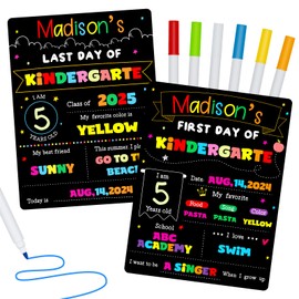 First Day of School Board Sign for All Grades Student and Last Day of School Chalkboard Photo Prop Back