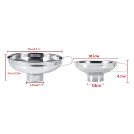 Canning Funnel for Kitchen, 4in Wide Mouth Funnel for Spice Jars with Handle Canning Jars Funnel for Filling Bottle