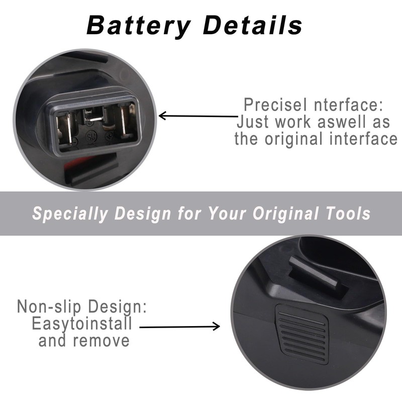 Tnvodejo 3000mAh Battery Pack for SNAP ON 9.6V 3.0Ah Ni-MH