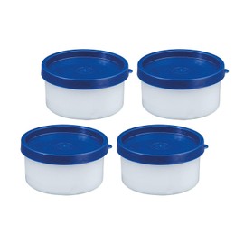 Westmark herbal jar set, 4 pieces, volume 100 ml each, plastic, round, Ø 8.3 cm, trio, transparent / blue, 25742270