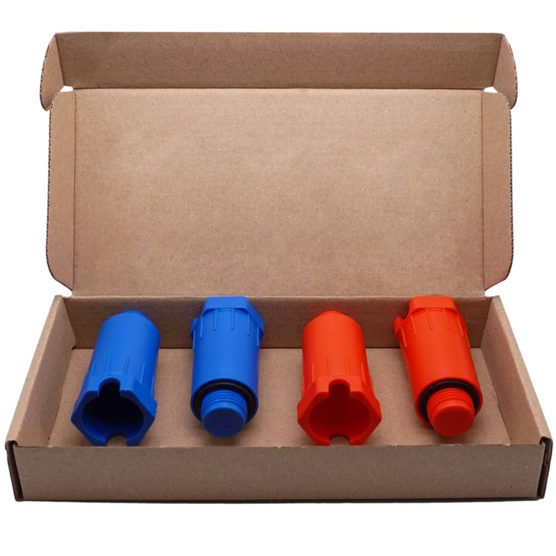 SKIR'CO (Pack of 4) Construction Plugs 1/2 Inch, Red and