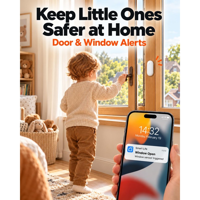 XUK DIY Alarm System for Home Security, 13-Piece Smart Home