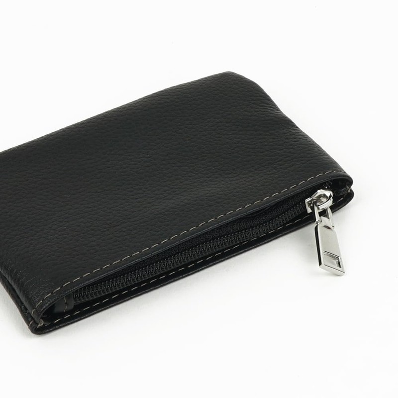 e-mono Genuine Leather Men's Coin Purse, Coin Case, Aori Shaped,