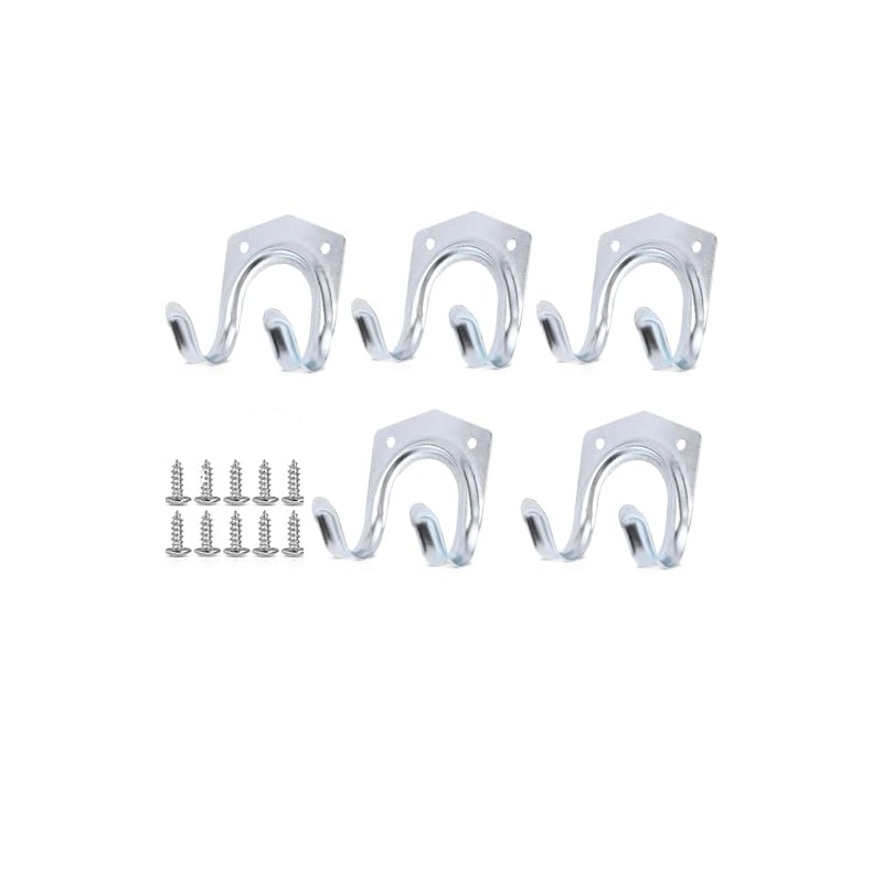 AUFIKR Double Hooks Heavy Duty Multi-Tool Hooks Hangers, Wall Mount