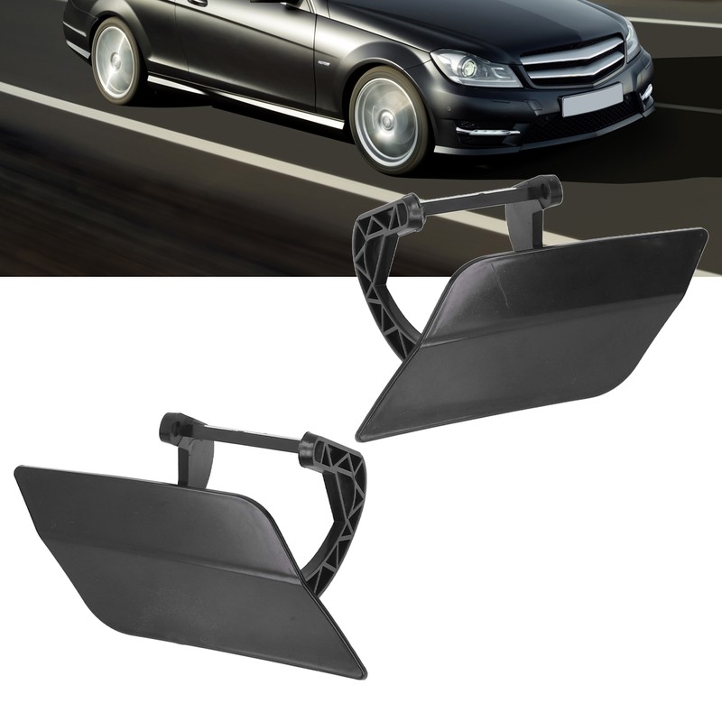 1 Pair Left Right Bumper Headlight Washer Nozzle Cover Bumper