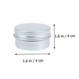 Healvian 20pcs Travel Aluminium Cosmetic Containers with Screw Lid Empty Makeup Storage Pots for Creams Lotions and Ointments Durable Lightweight Travel Jars