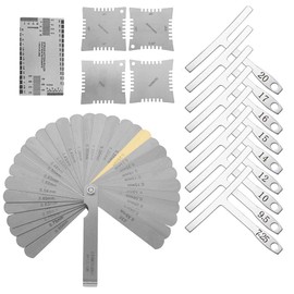 15 Pcs Guitar Tools Set, Professional Stainless Steel Guitar Radius Gauge Set String Action Gauge Ruler For Guitar Measuring, Instrument