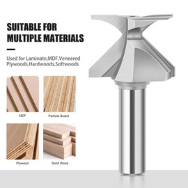 Arc Bending Integrated Cutter, 1/2in Shank Woodworking Milling Bit for Doors,Seamless Blade Design, Ideal for Wide Range of Woodworking Tasks, Accurate and Stable Bending