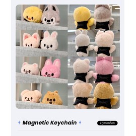 Hymonhon Cute Plush Keychain Soft Stuffed Animal Pendant Women Handbag Backpack Charm Decor Accessories for K-pop SK-Z Fans