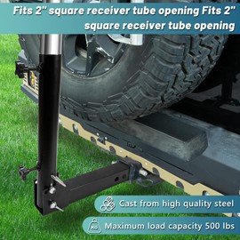 Starlink Mini Pole Mount, Starlink Mini Trailer Hitch Mount Kit, Fits 2 In Square Receiver Tube Opening, with Adjustable Starlink Mini Pipe Adapter/Stainless Steel Removable Mast,Starlink Mounting Kit