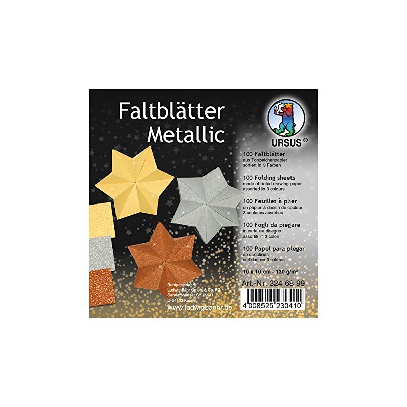 Ursus Folding Paper 100 Sheets Coloured Drawing Paper 130 g/m²