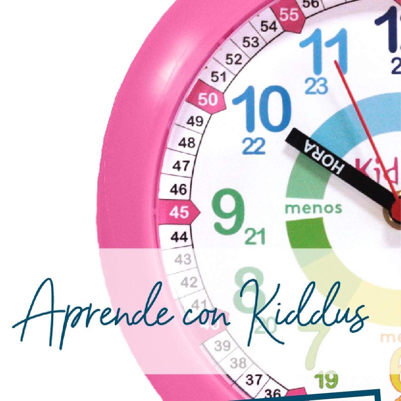 KIDDUS Wall Clock for Children Analogue Time Teacher with Time