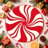 FEBSNOW Christmas Bathroom Rugs Decor, 21.6 Inch Christmas Red and