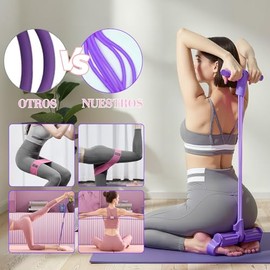 3PCS Bandas De Resistencia Antideslizantes Fitness, Set De Ligas Elásticas Incluye 3 Bandas Elásticas Gruesas, 1 Extractor De Brazo En Forma De 8 y 1 