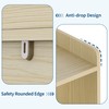 IDEALHOUSE Toy Storage Cabinet, Kids Bookshelf with Movable Drawers and