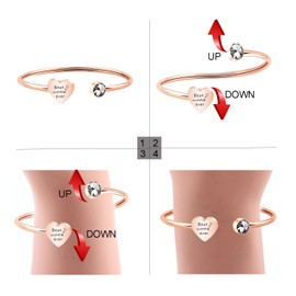 PLITI Aunt Bangle Best Auntie Ever Bracelet Jewelry Gifts from Niece Cuff Bracelets for Women (Best Auntie RG)