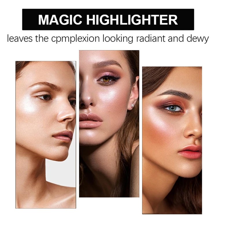 Eazerom 01 3 Colours Blush Contour Highlighter Makeup Palette with